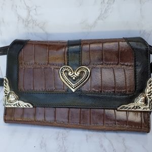 Cross Body Shoulder, Wallet, Bag, Brown Leather Or